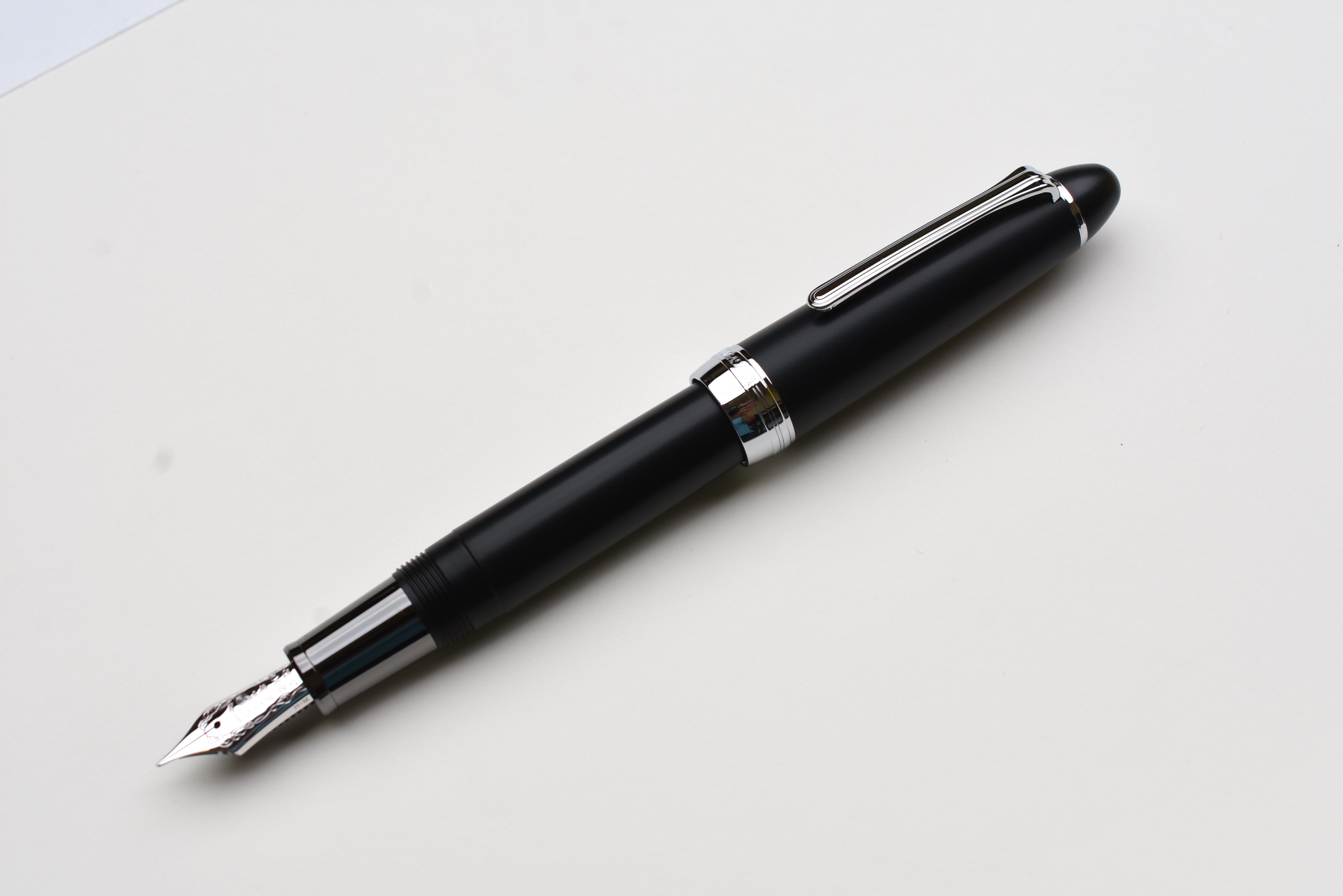Nagasawa Original Large Fountain Pen FL - Black/Silver