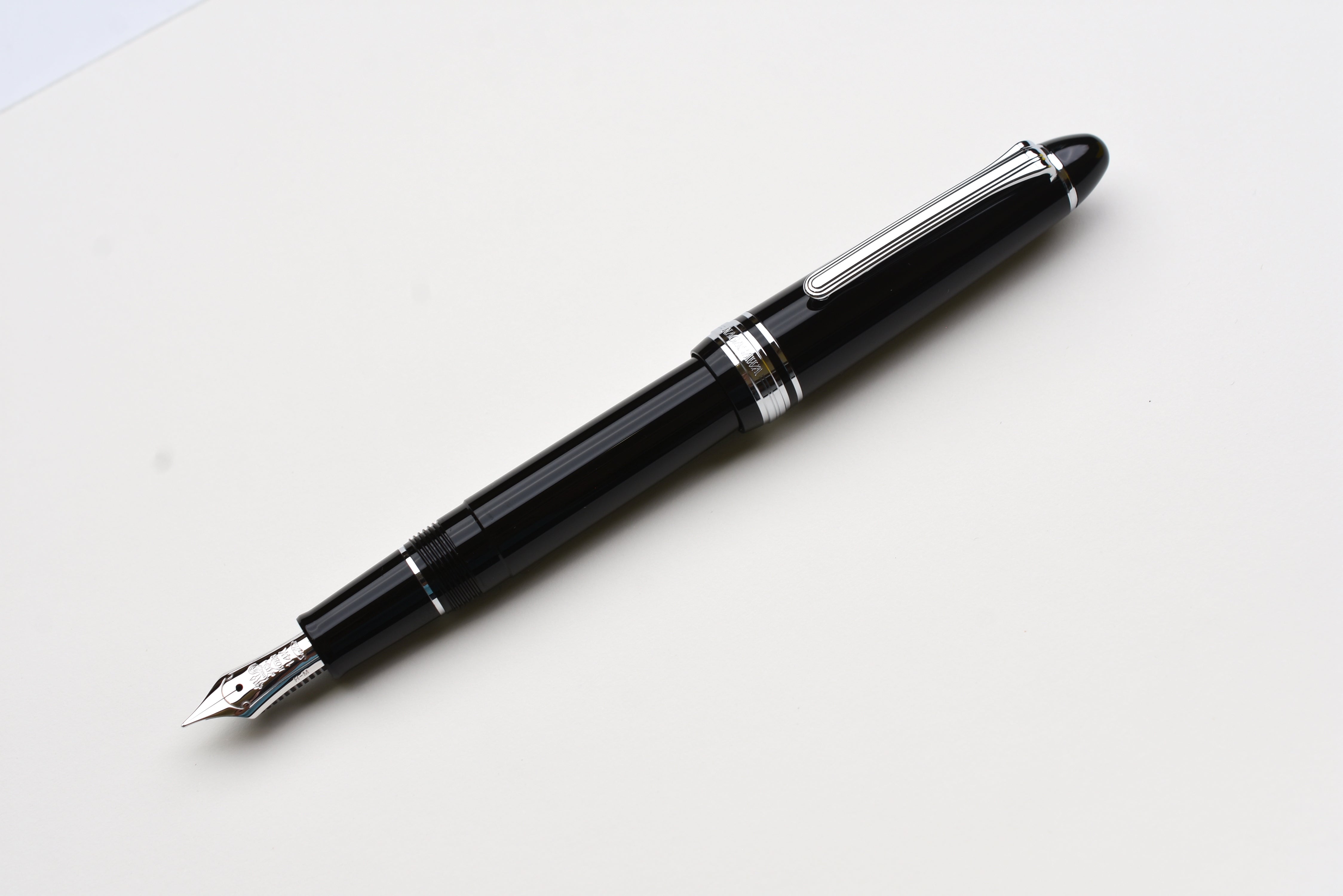 Nagasawa Original Standard Fountain Pen - Black/Silver