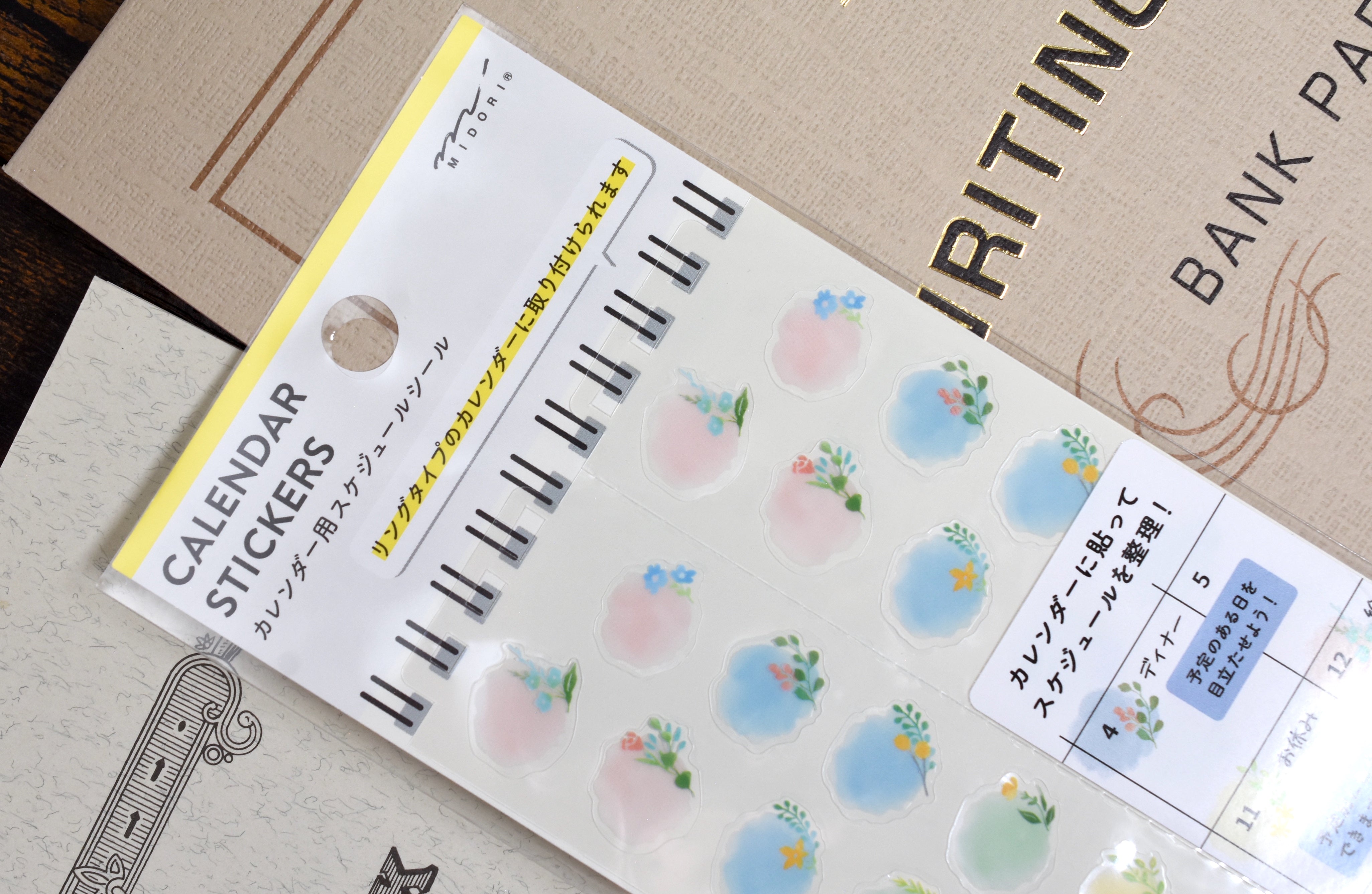 Midori Calendar Sticker - Flower - Large