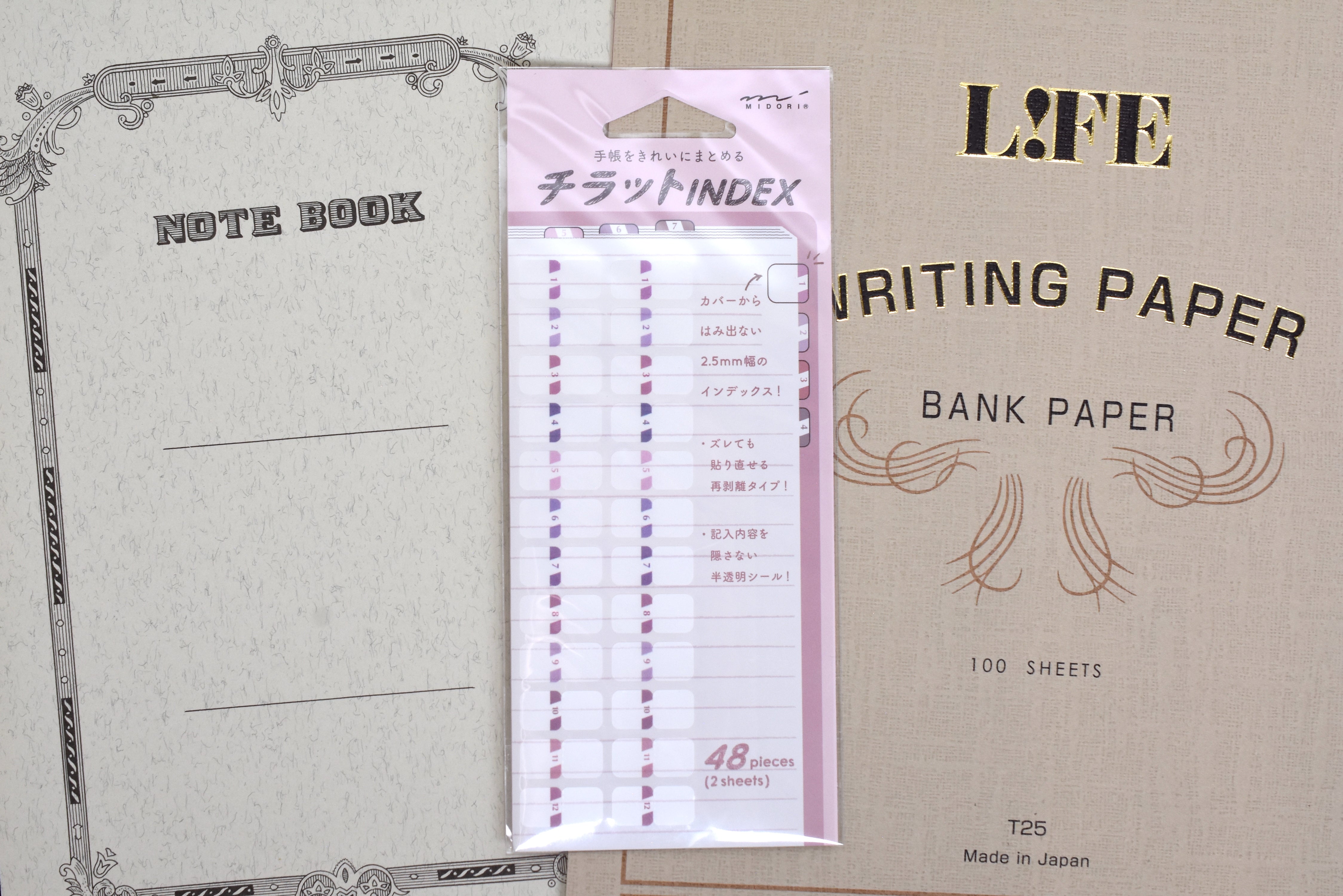 Midori Planner Index Label - Number Pink