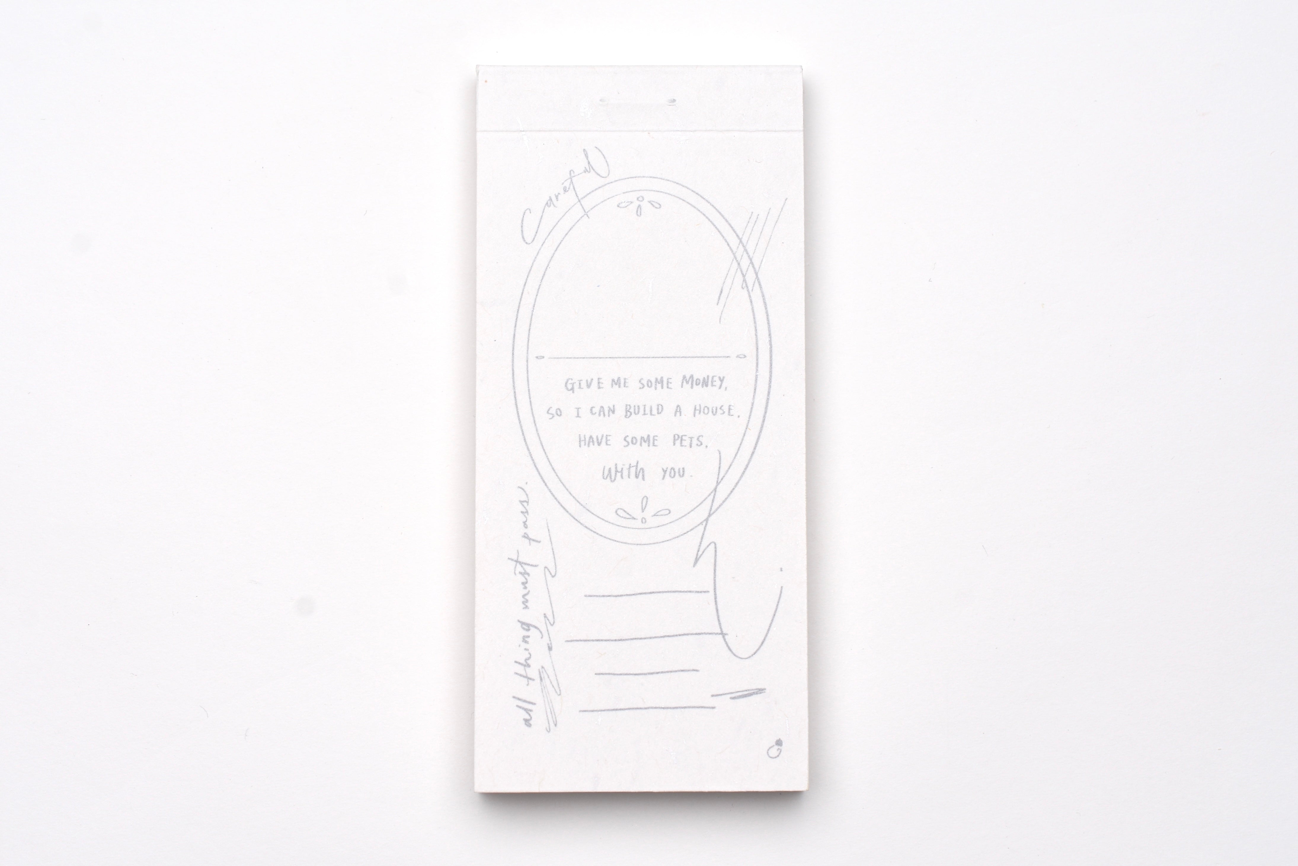 Mr. Eggplants Tracing Paper Memo Pad - Note to Self