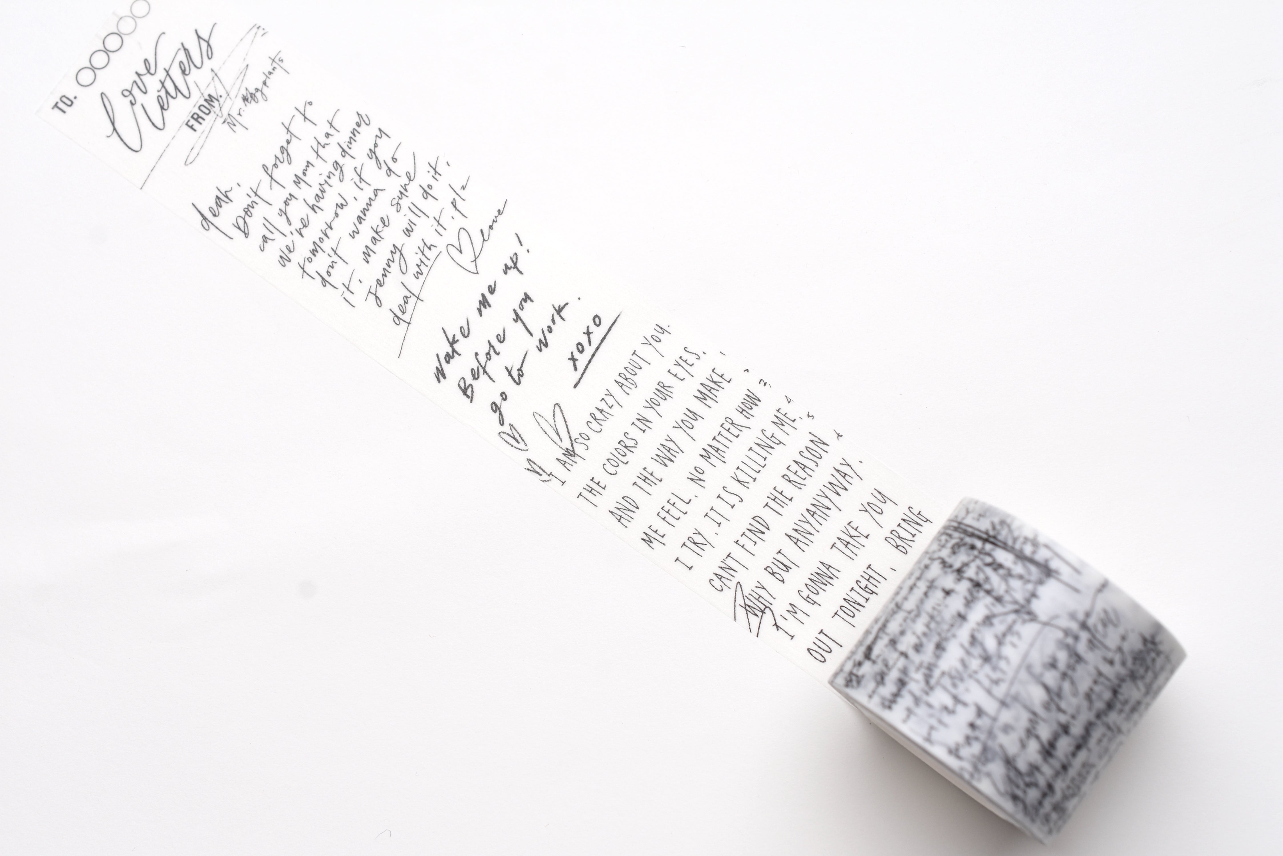 Mr. Eggplants Washi Tape - Love Letters