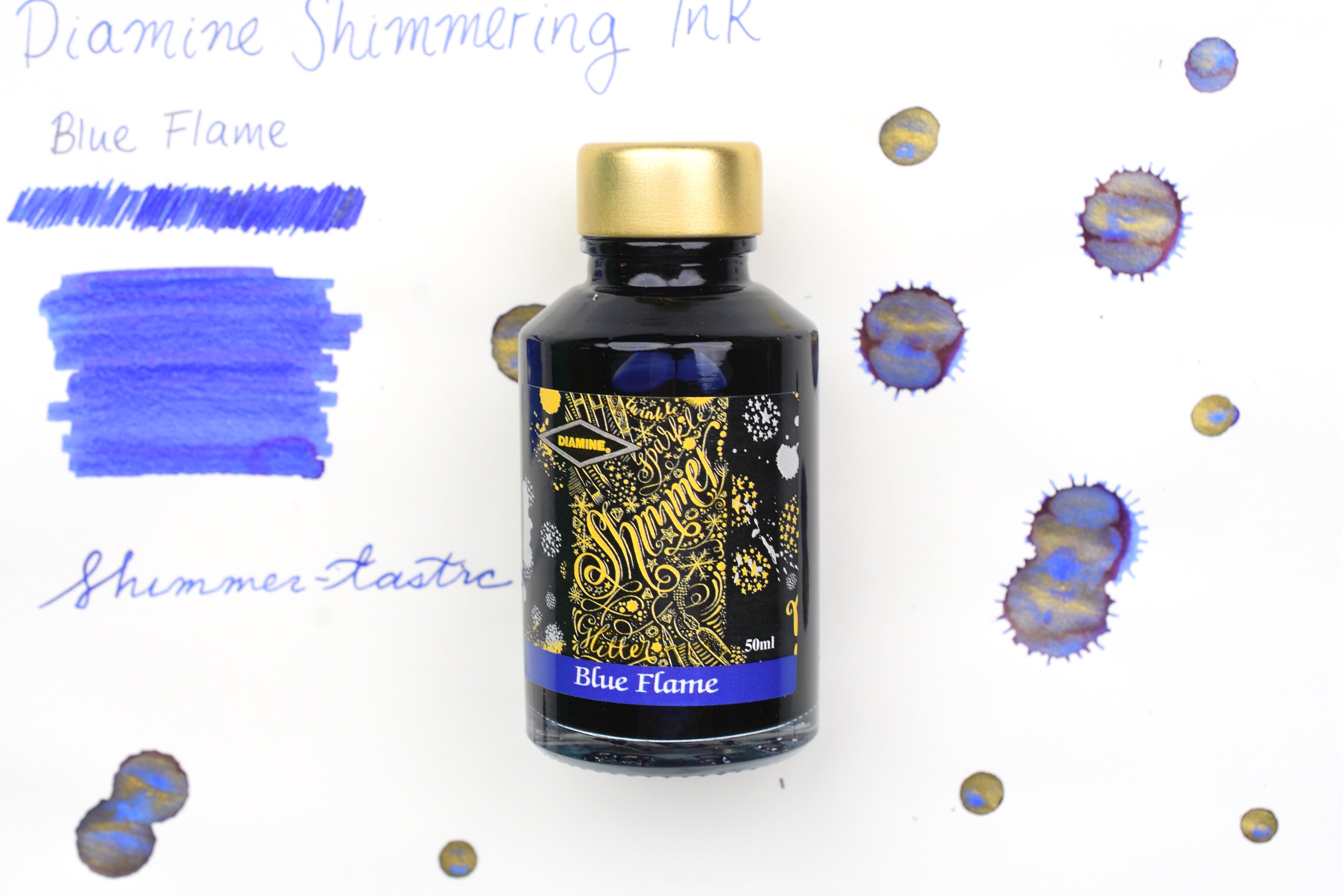 Diamine Shimmer Ink - Blue Flame - 50mL