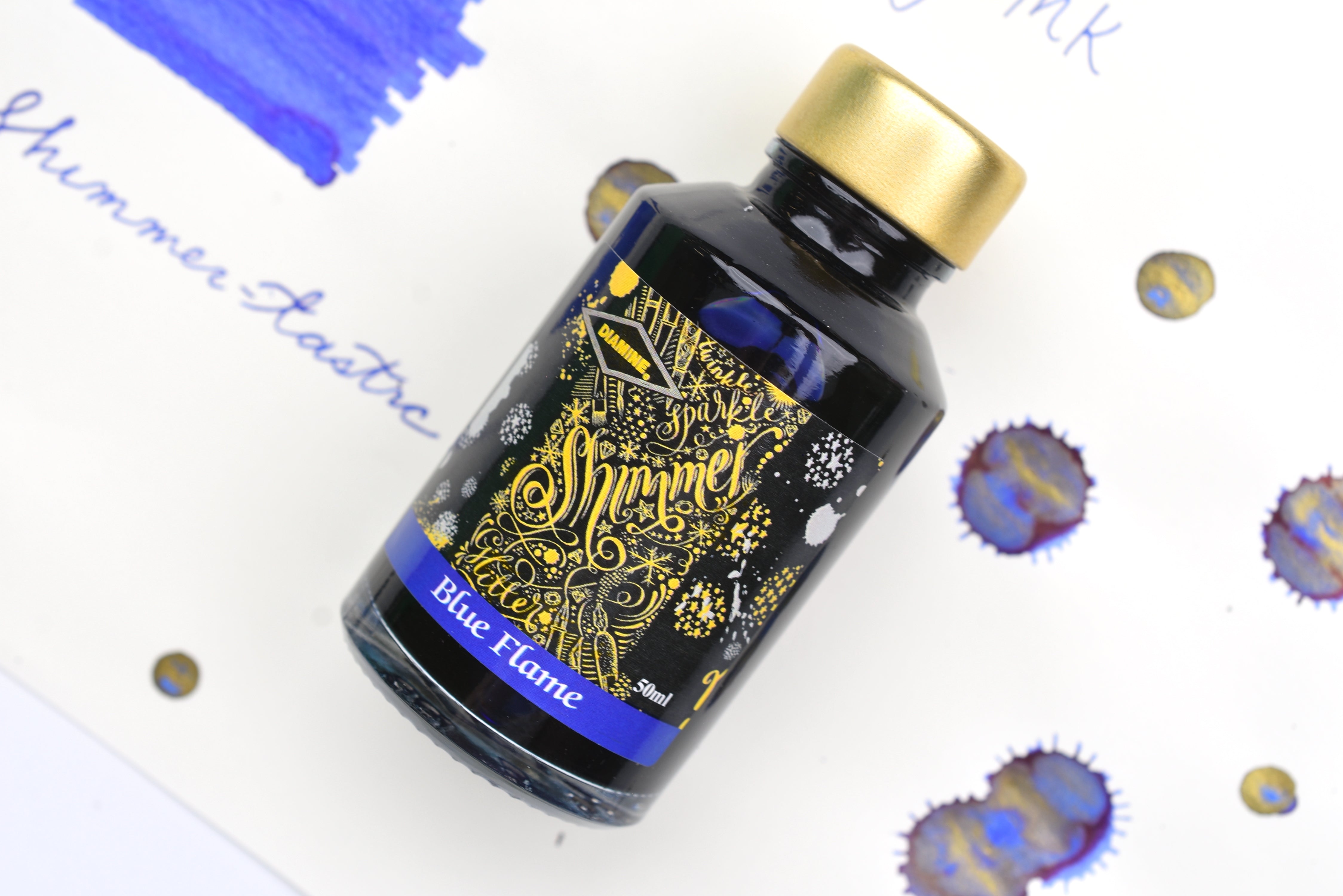 Diamine Shimmer Ink - Blue Flame - 50mL