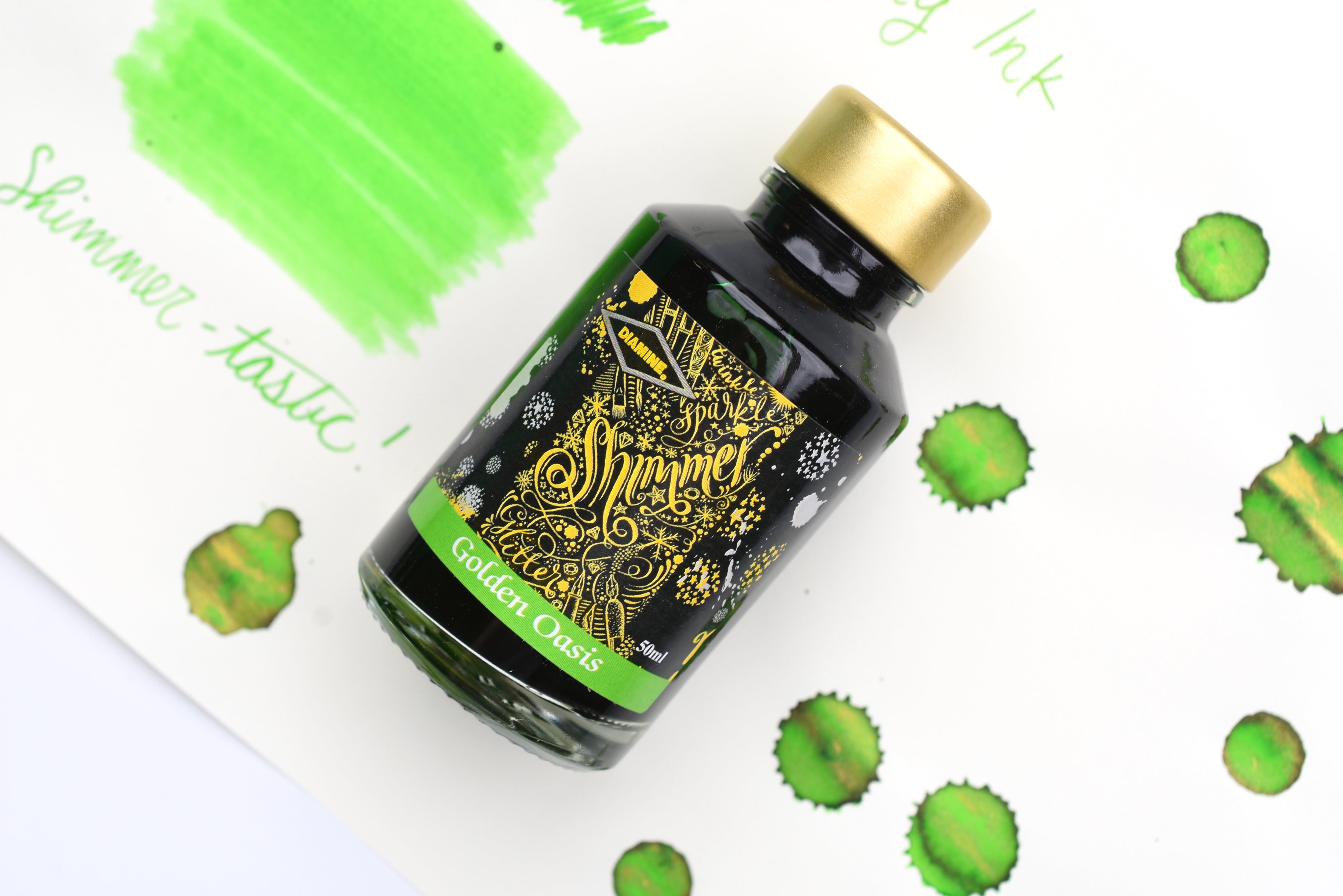 Diamine Shimmer Ink - Golden Oasis - 50mL