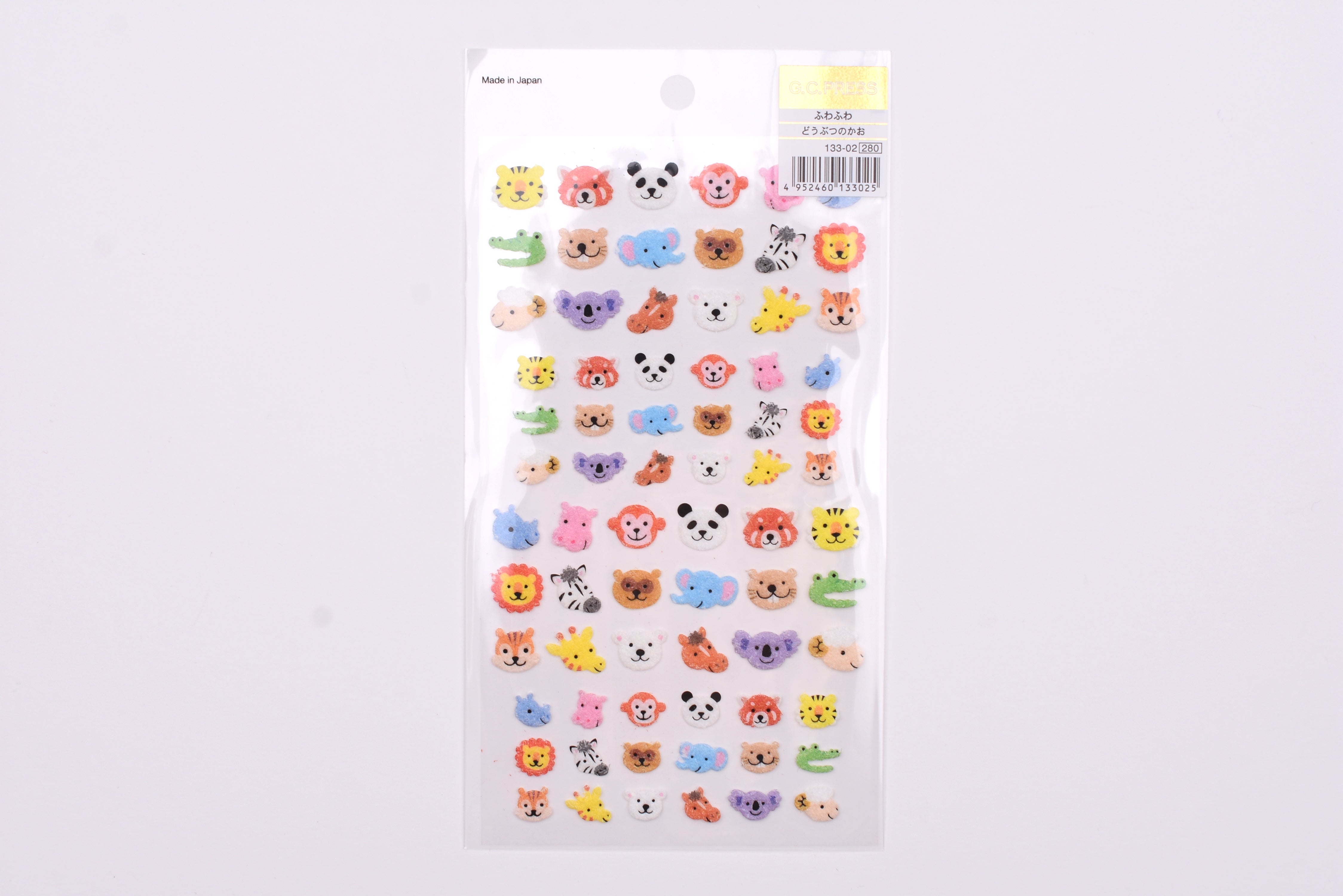 G.C. Press Fuzzy Stickers - Animal Faces