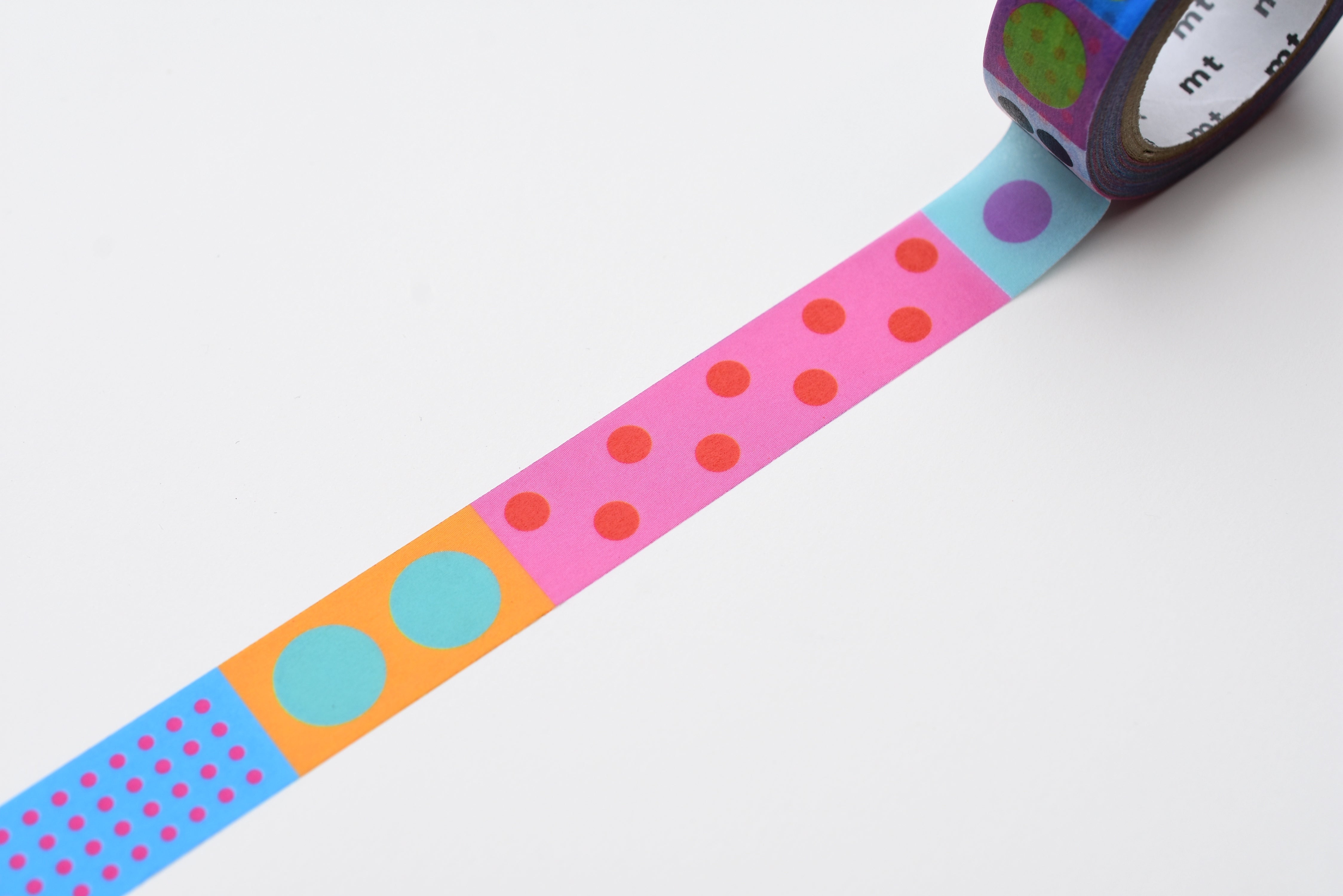 mt x Kaptiza Washi Tape - Polka Dot Vivid