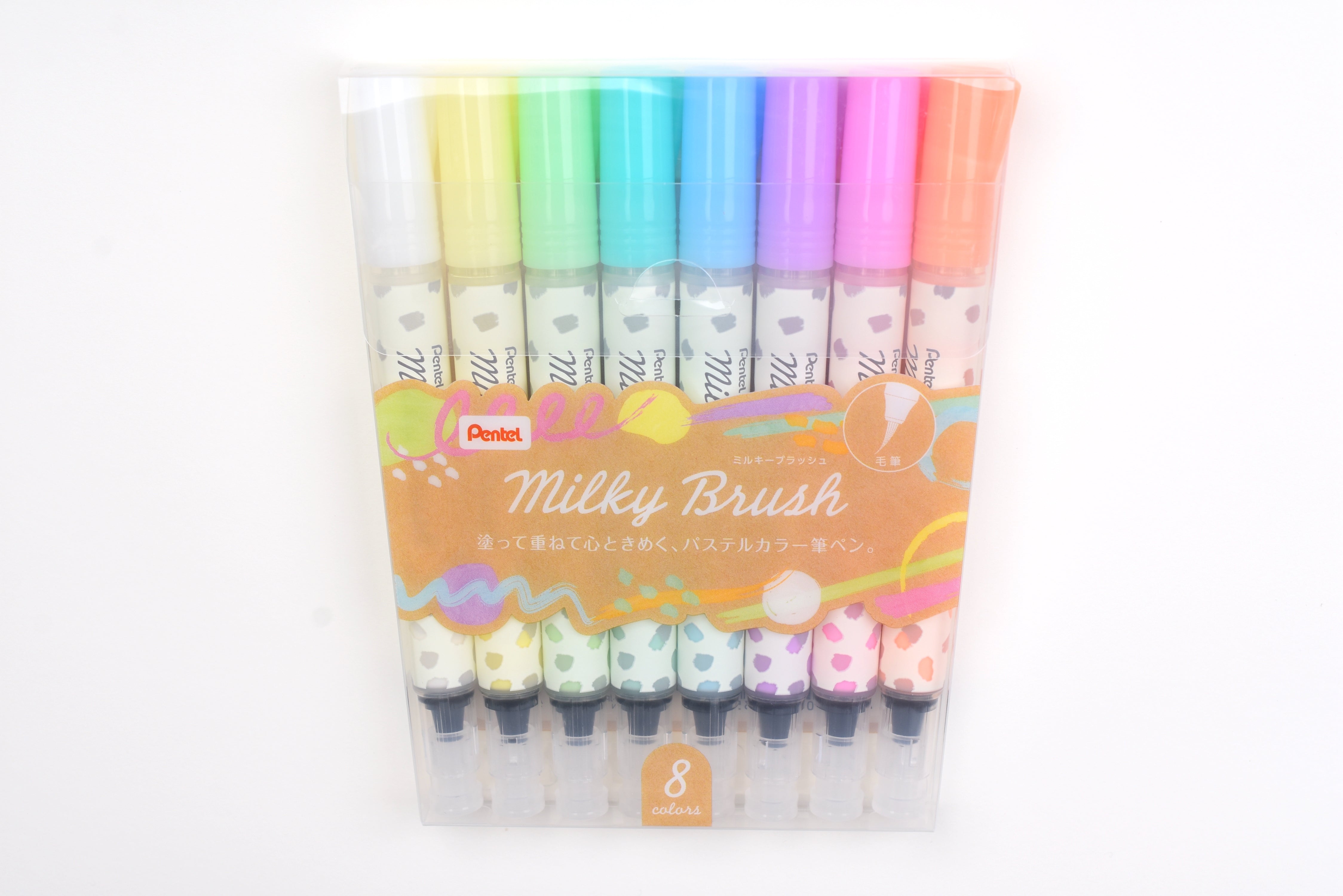 Pentel Milky Brush Marker Set