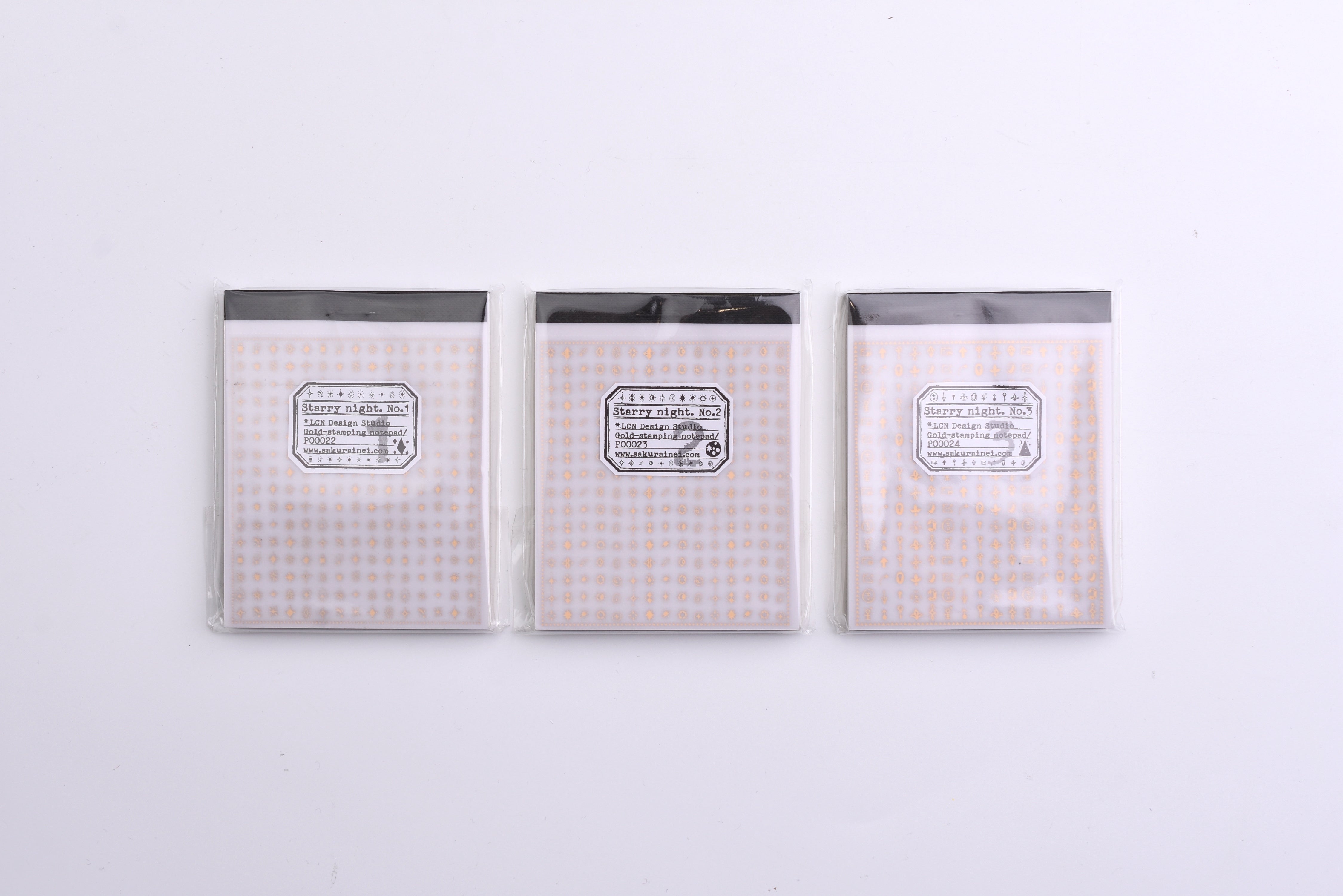 LCN Starry Night Gold-Stamping Notepad No.1 / No.2 / No.3