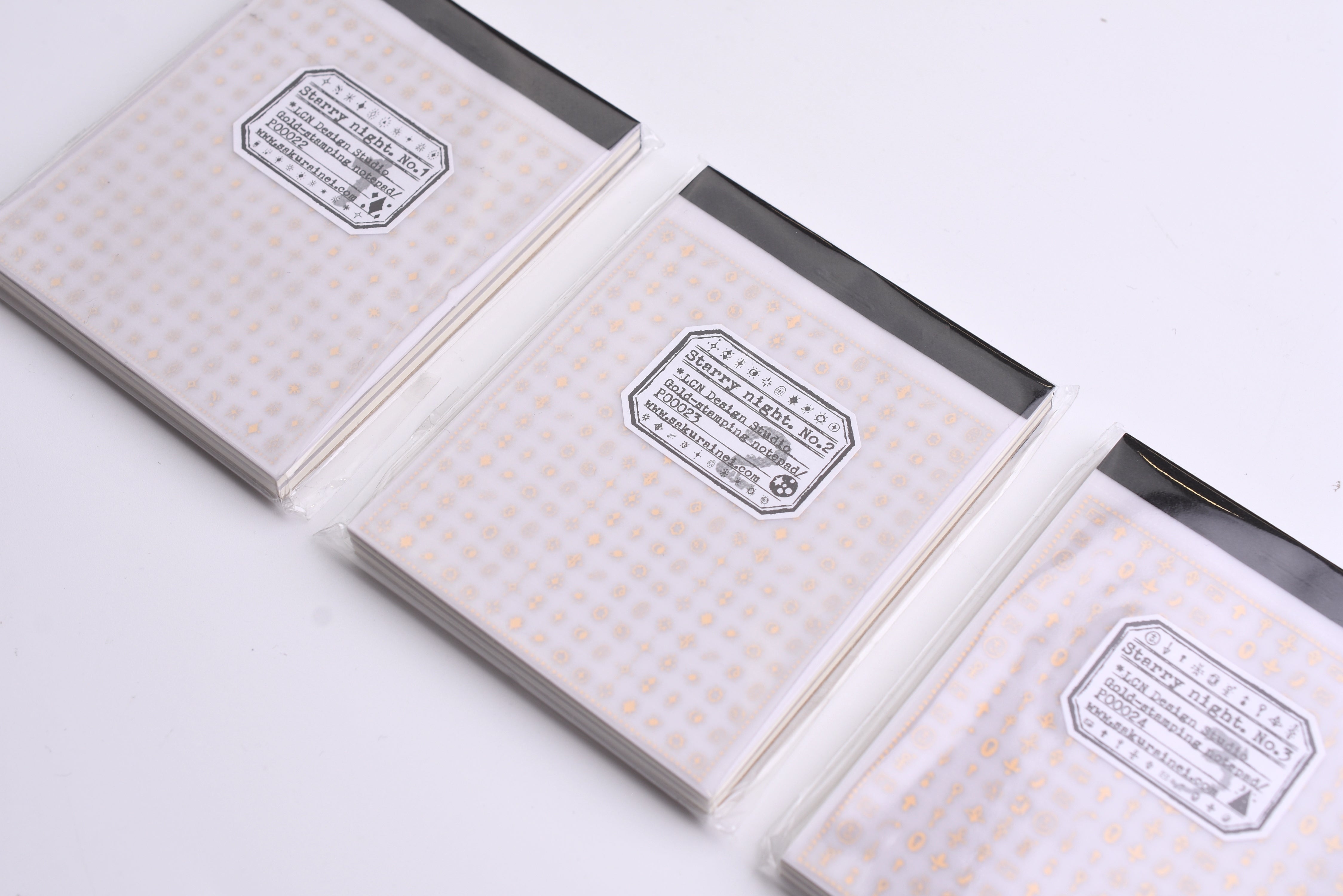LCN Starry Night Gold-Stamping Notepad No.1 / No.2 / No.3