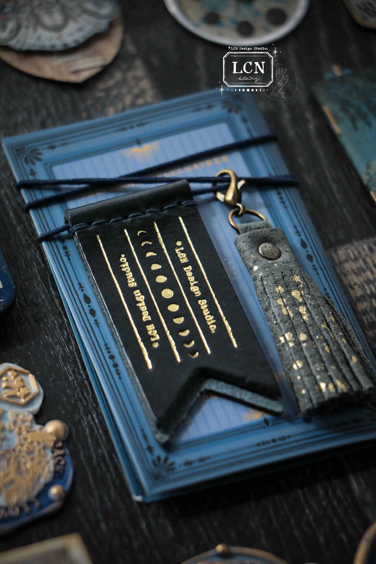 LCN x Ample Leather - Time - Handmade Leather Mini Pennant & Tassel Set