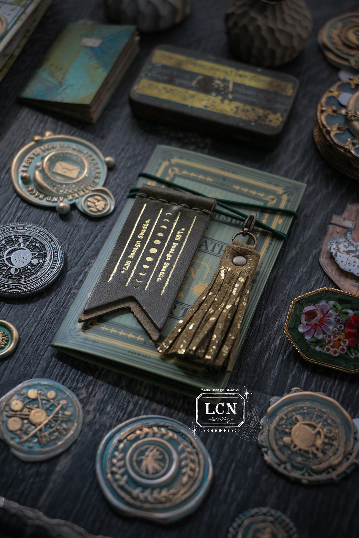 LCN x Ample Leather - Time - Handmade Leather Mini Pennant & Tassel Set