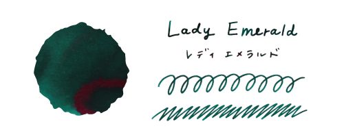Teranishi Guitar Taisho Roman Haikara Fountain Pen Ink - Lady Emerald