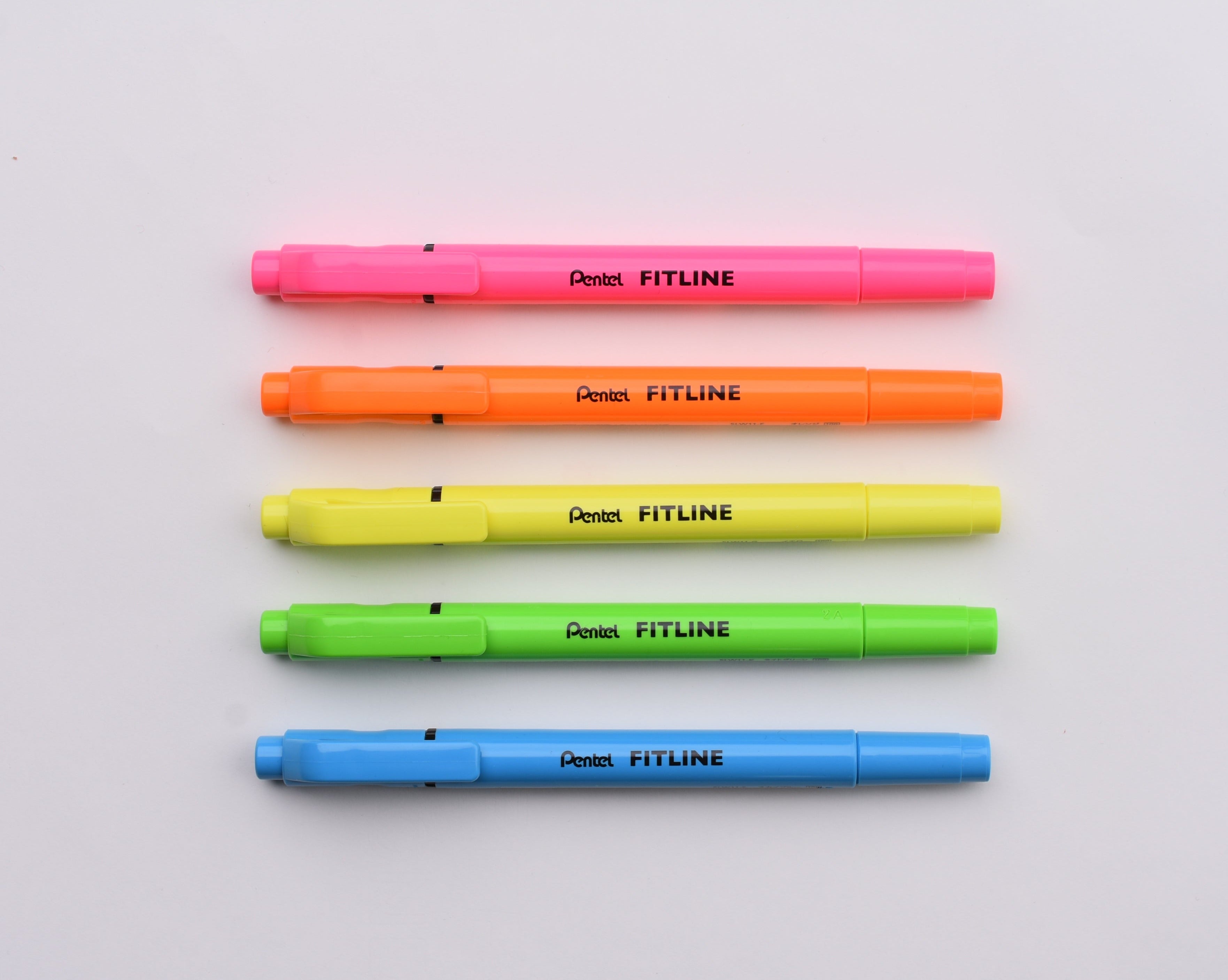Pentel Fitline Double-Sided Highlighters - Set of 5