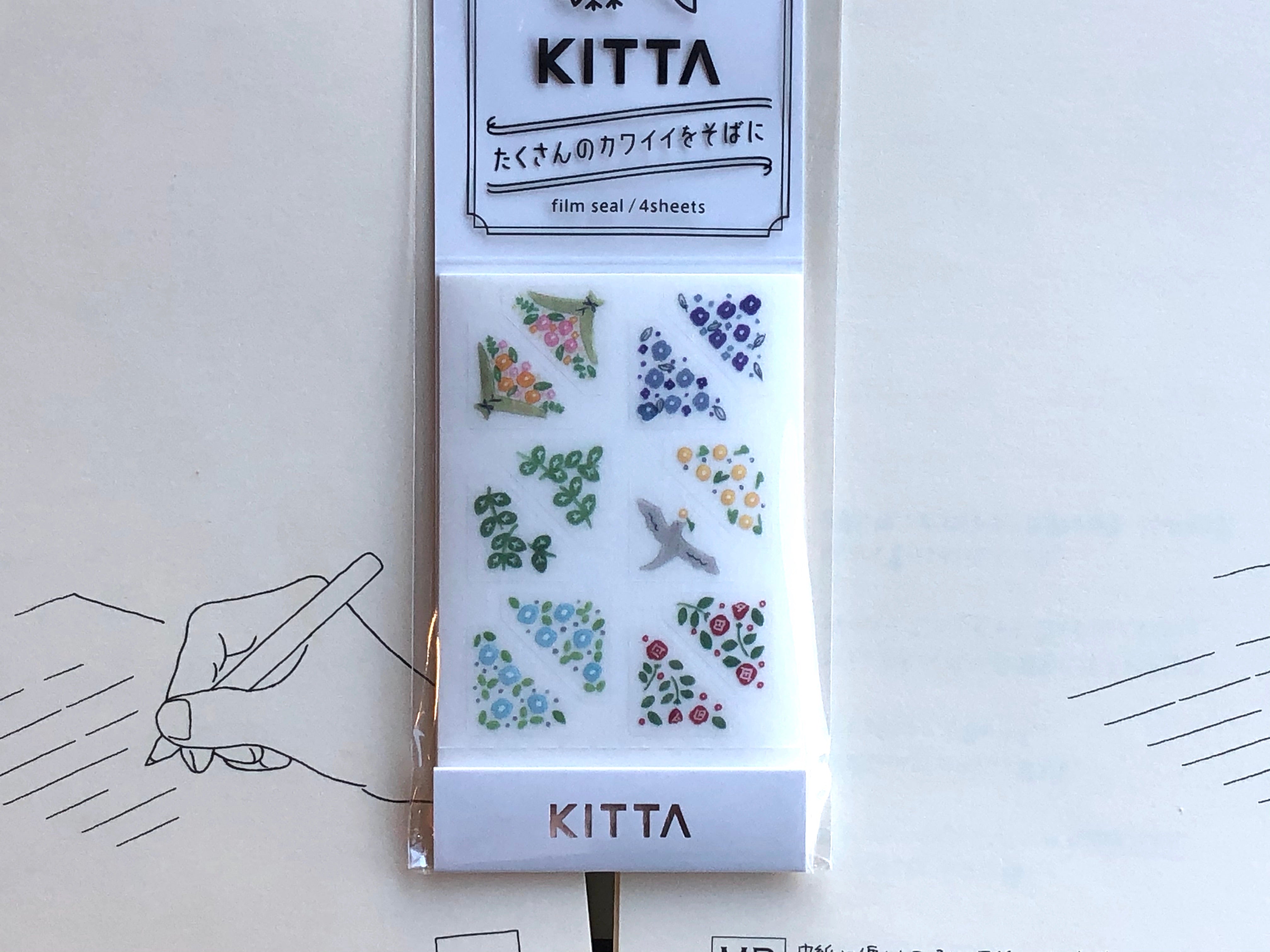 Kitta Portable Washi Tape - Card Frame - Flowers