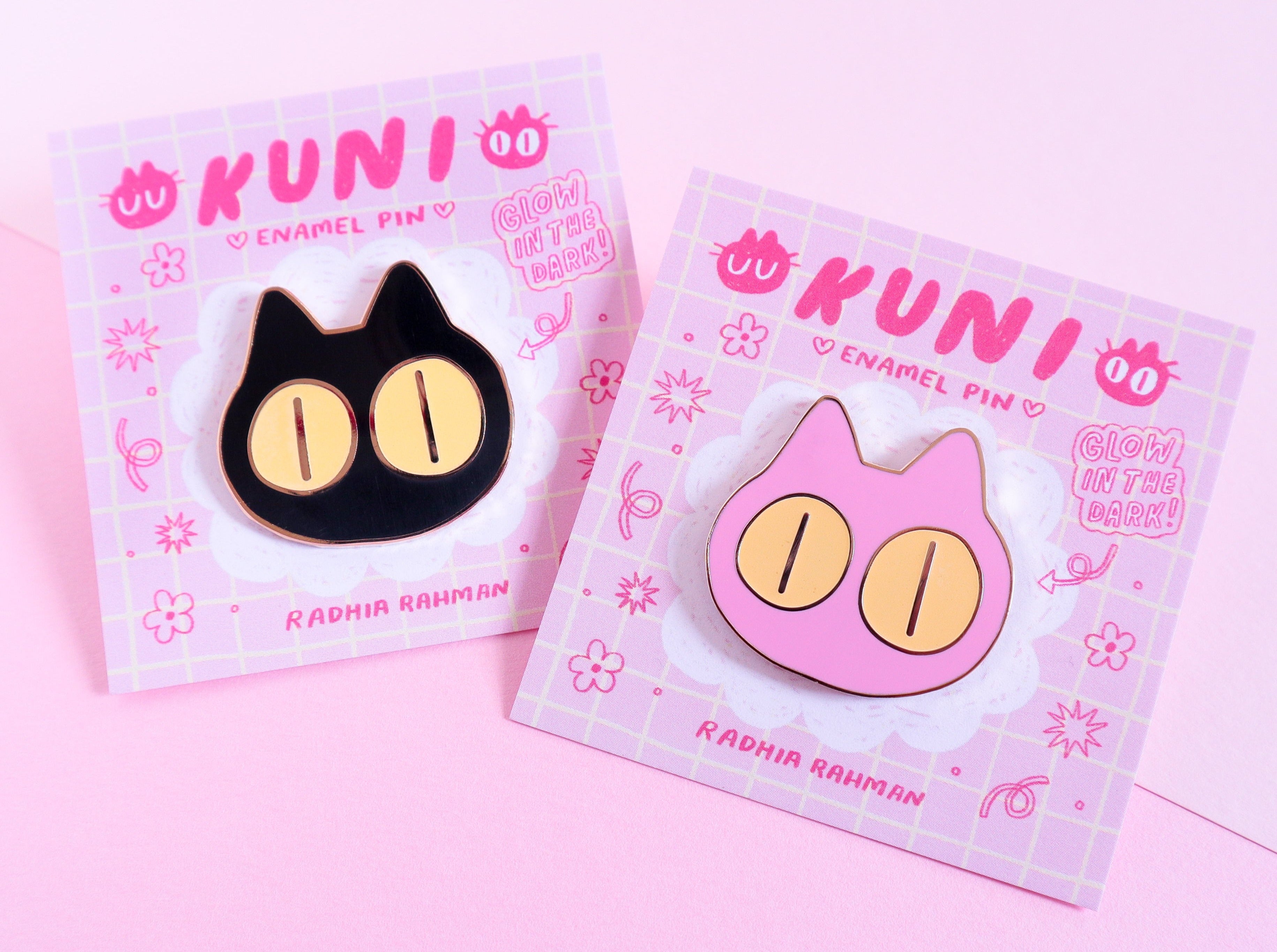 Radhia Rahman Kuni Glow In The Dark Enamel Pin