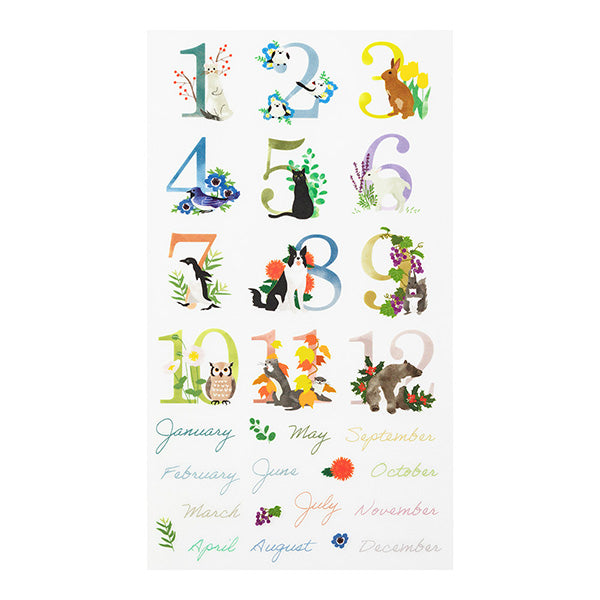 Midori Transfer Stickers for Journaling - Months