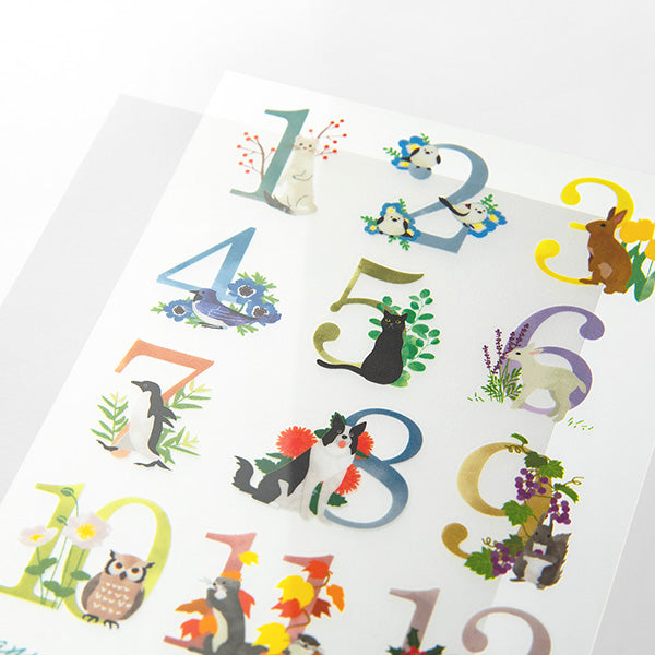 Midori Transfer Stickers for Journaling - Months