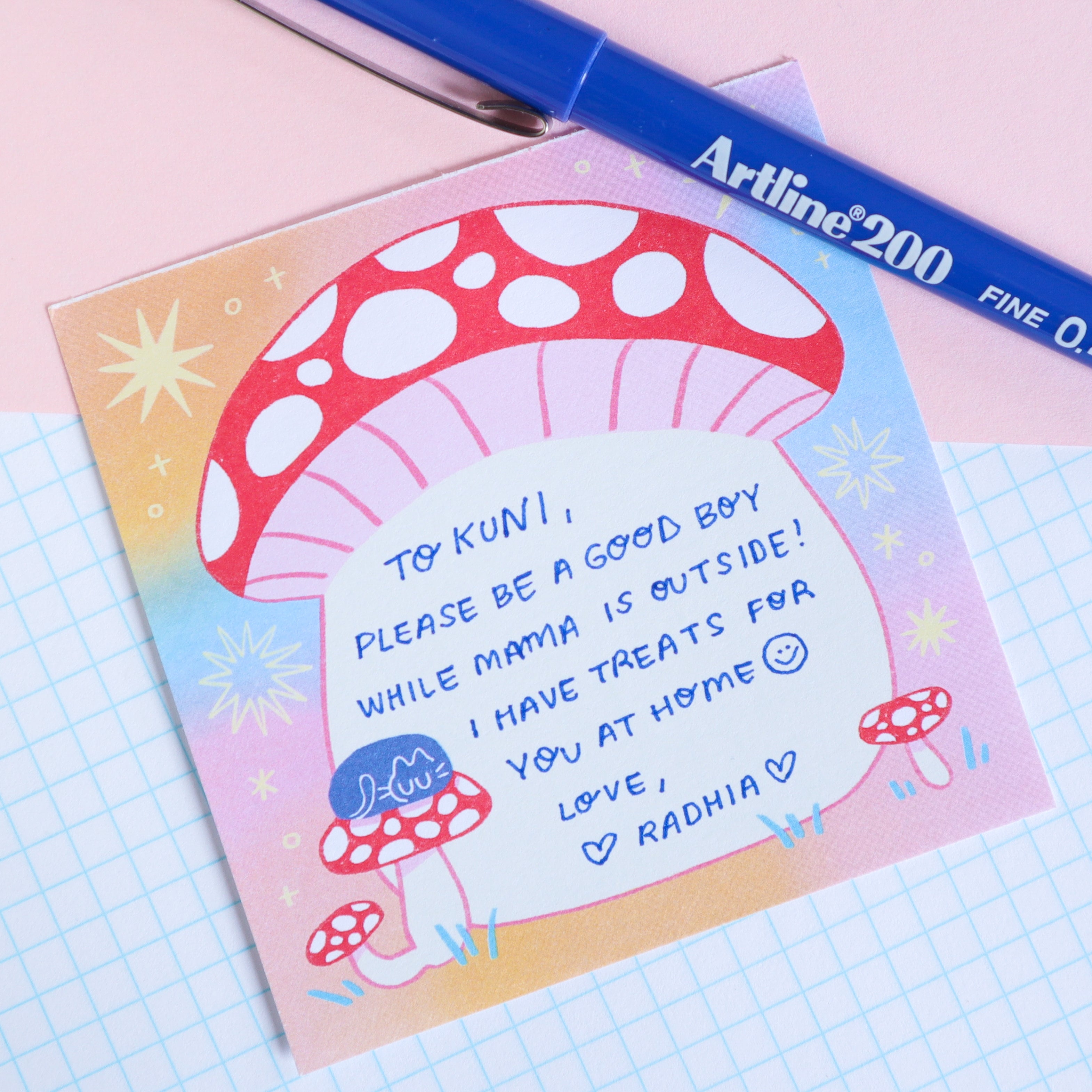 Radhia Rahman Mushroom Kuni Notepad