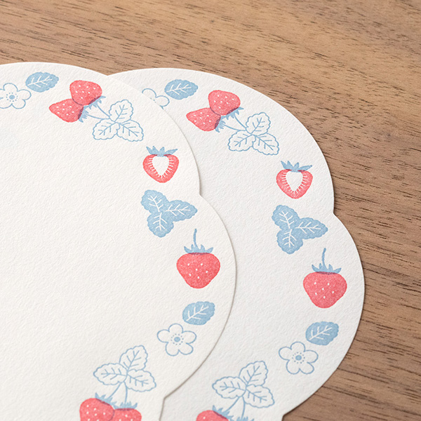 Letterpress Die-Cut Letter Set - Strawberry